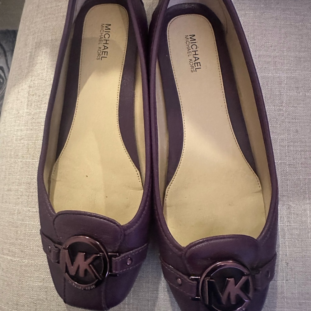 michael kors purple loafers 8.5